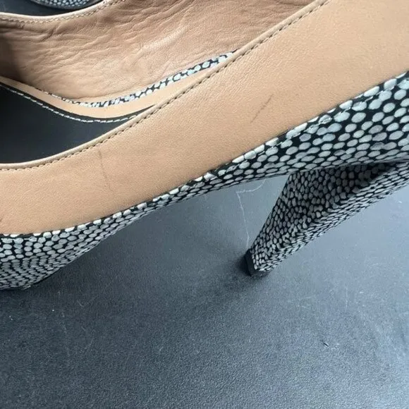 Rebecca Minkoff Platform Vamp Pumps Shoes Heels Size EUR 39.5 US 9.5 Tan Pebbles
