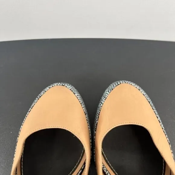 Rebecca Minkoff Platform Vamp Pumps Shoes Heels Size EUR 39.5 US 9.5 Tan Pebbles