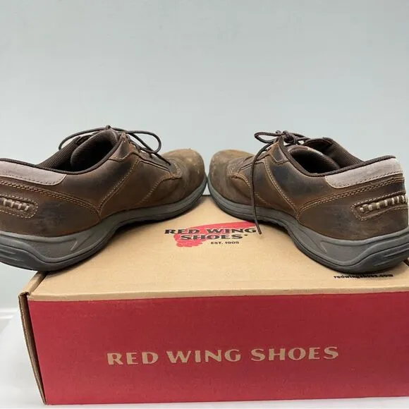 Red Wing comfort pro safety toe lace up brown leather work shoes men's 12 6708