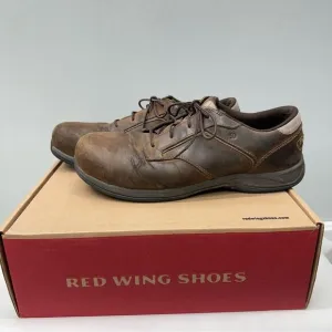 Red Wing comfort pro safety toe lace up brown leather work shoes men's 12 6708