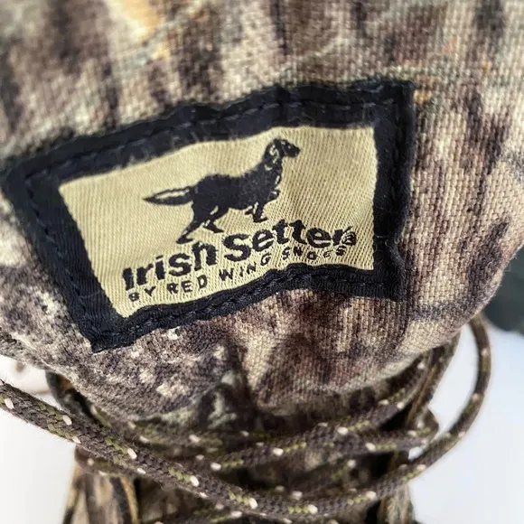 RED WING Men’s 9.5 Boots Irish Setter Camo 200G Thinsulate Waterproof Hunting