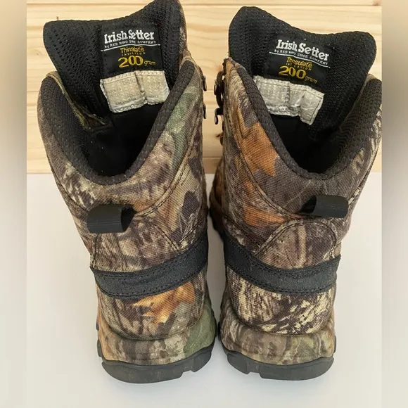 RED WING Men’s 9.5 Boots Irish Setter Camo 200G Thinsulate Waterproof Hunting