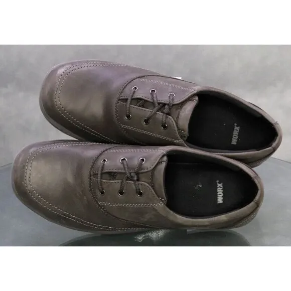Red Wing Worx Women's Safety Toe Work Shoes Size 7.5 Wide Leather Gray