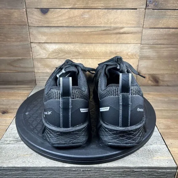 Reebok Fusion Flexweave Womens Size 9 M Black Comp Toe Lace Up Work Shoes