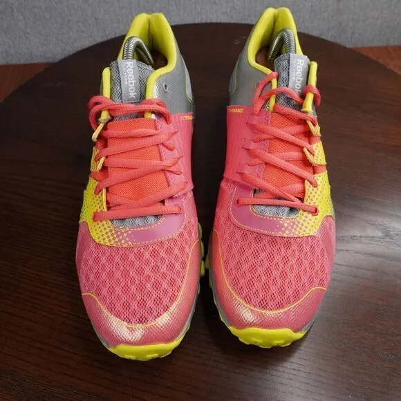 Reebok RealFlex 3D Women's 11 Running Shoes Gray Yellow  Trainer Sneakers V45962