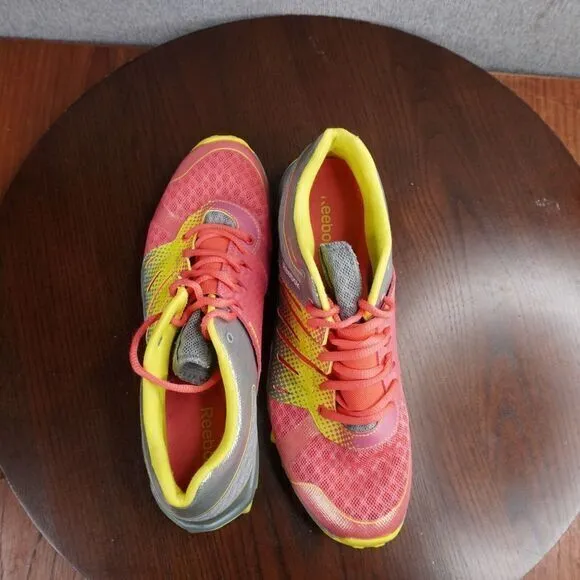 Reebok RealFlex 3D Women's 11 Running Shoes Gray Yellow  Trainer Sneakers V45962