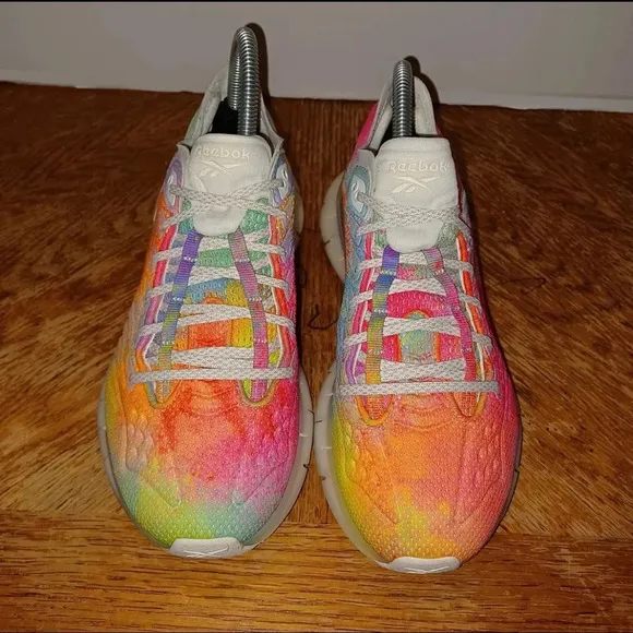 Reebok Zig Kinetica Pride Collection Men Running Shoes TieDye Sz 5.5 (155 Box 19