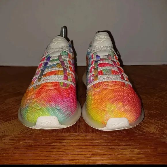 Reebok Zig Kinetica Pride Collection Men Running Shoes TieDye Sz 5.5 (155 Box 19