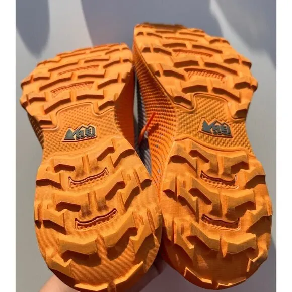 REI CO-OP Swiftland MT 23990 Men’s Sz 9.5 Trail Running Shoes Orange Gray