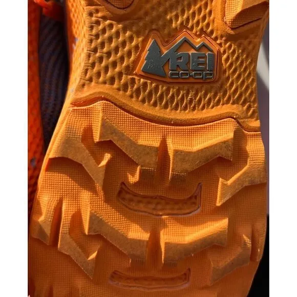 REI CO-OP Swiftland MT 23990 Men’s Sz 9.5 Trail Running Shoes Orange Gray
