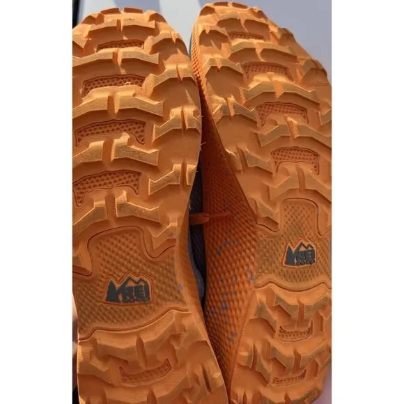 REI CO-OP Swiftland MT 23990 Men’s Sz 9.5 Trail Running Shoes Orange Gray