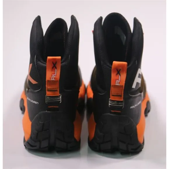 RLX Ralph Lauren X Abridge Ranger Hiking Boots Black Orange Men's US 9