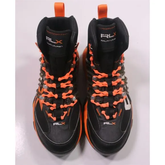 RLX Ralph Lauren X Abridge Ranger Hiking Boots Black Orange Men's US 9