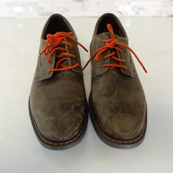 Rockport Shoes Mens 8 Leather Brown Oxford Lace Up Dress Casual‎ Trutech Work