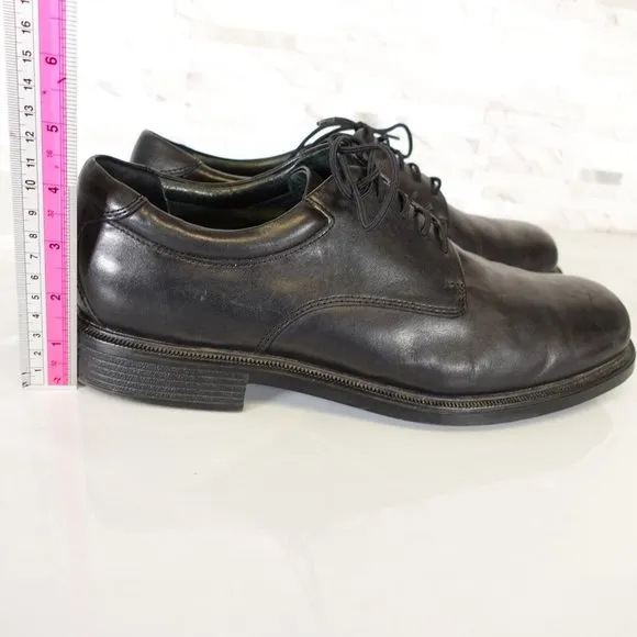 Rockport Shoes Mens Leather Size 11 Black Lace Up Derby Dress Casual Work WIDE