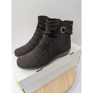 Romika Josef Seibel Citytex Waterproof Suede Ankle Boots Brown Womens 37 6-6.5