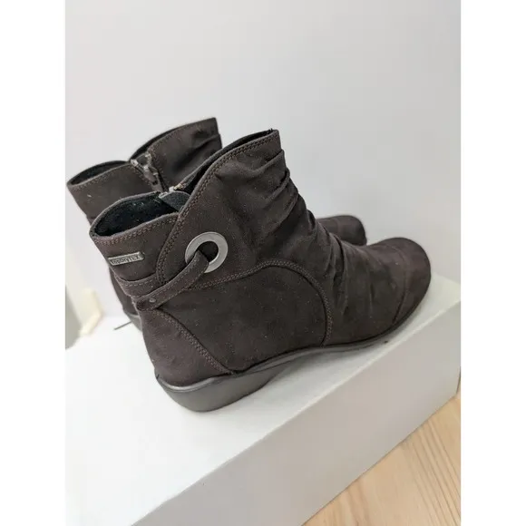 Romika Josef Seibel Citytex Waterproof Suede Ankle Boots Brown Womens 37 6-6.5