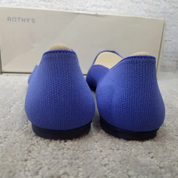 Rothy's The Loafer Cornflower Blue Slip On Round Toe Shoes Womens Size US 9,10