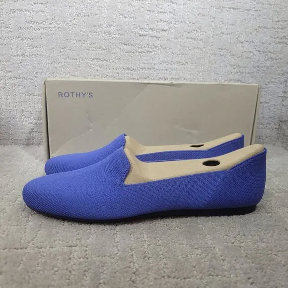Rothy's The Loafer Cornflower Blue Slip On Round Toe Shoes Womens Size US 9,10