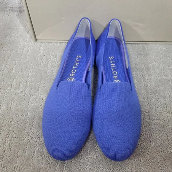 Rothy's The Loafer Cornflower Blue Slip On Round Toe Shoes Womens Size US 9,10