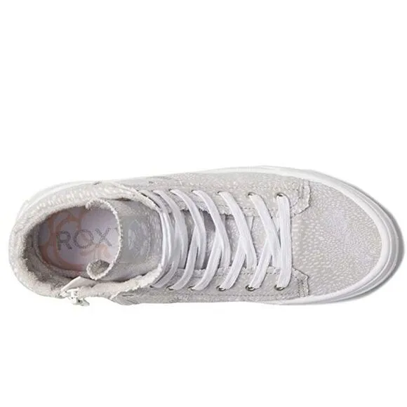 Roxy Rae ARJS600518 Sneakers Women's US 9 Light Gray Mid Top Skate Shoes ZPO2174