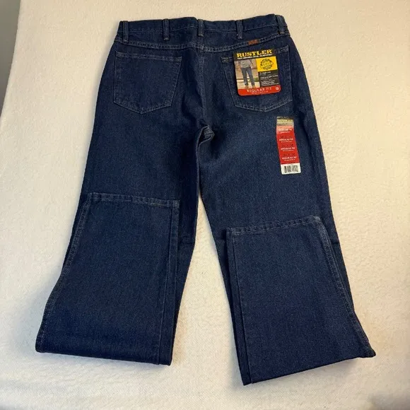 Rustler‎ Regular Fit Jeans Straight Leg Heavyweight Denim Blue 36x36 NWT