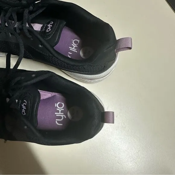 Ryka Womens Black Athletic Tennis Running Shoes Size 9.5