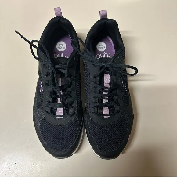 Ryka Womens Black Athletic Tennis Running Shoes Size 9.5