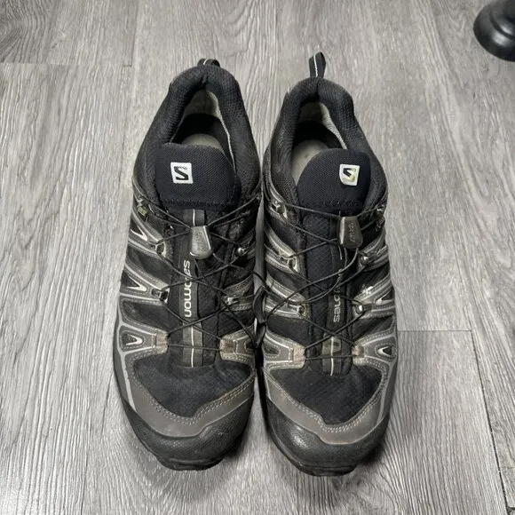 Salomon Men's X Ultra  2 GTX Black Lace-Up Hiking Boots Size 9.5