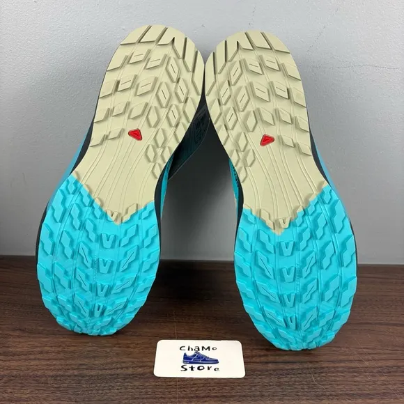 Salomon Sense Ride 5 Peacock Blue Athletic Running Shoes Sneakers Men’s Sz 13