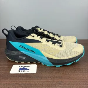Salomon Sense Ride 5 Peacock Blue Athletic Running Shoes Sneakers Men’s Sz 13