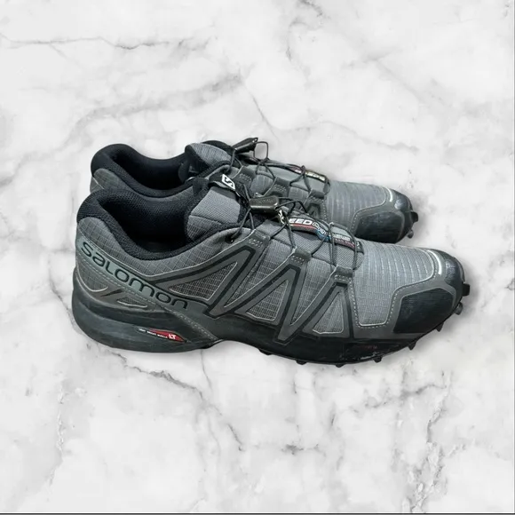 Salomon Speedcross 4 Men’s 11.5 Gray  Athletic Running Trail Shoes 392253