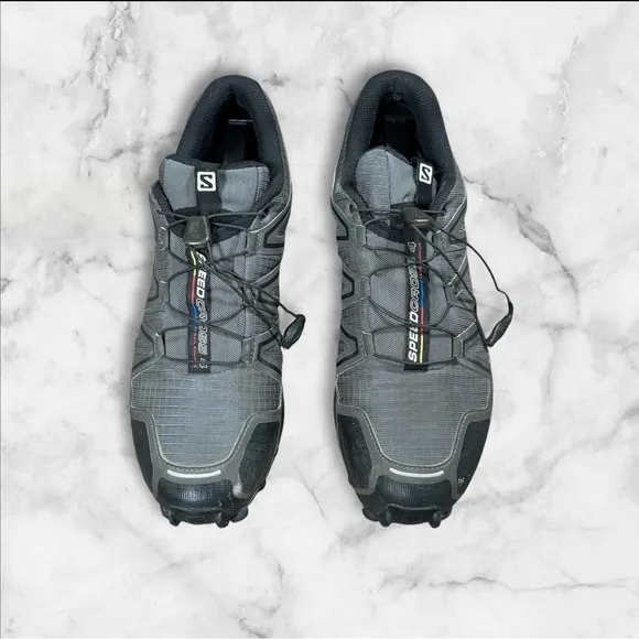 Salomon Speedcross 4 Men’s 11.5 Gray  Athletic Running Trail Shoes 392253