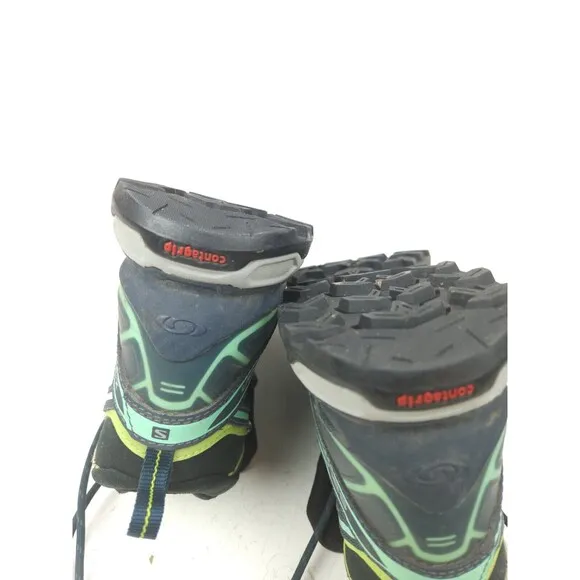 Salomon X Ultra 2 Mid GTX Size 8.5 Women Boots Blue Gore-Tex Waterproof Hiking