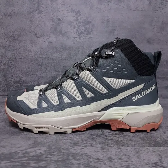 SALOMON X Ultra 360 Edge Mid Gore-Tex Hiking Boots Mens Size 12 Green Camping