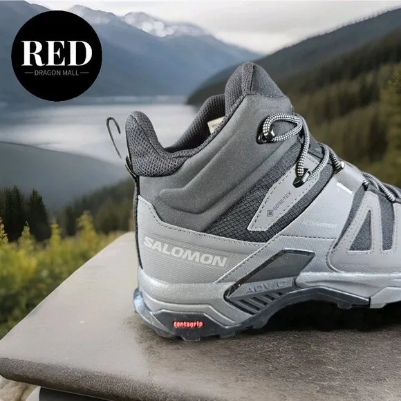 Salomon X Ultra 4 Mid Gore-Tex Hiking Boots Black Magnet L41383400 - Men's 10.5