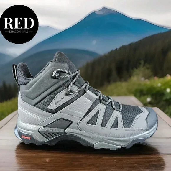 Salomon X Ultra 4 Mid Gore-Tex Hiking Boots Black Magnet L41383400 - Men's 10.5