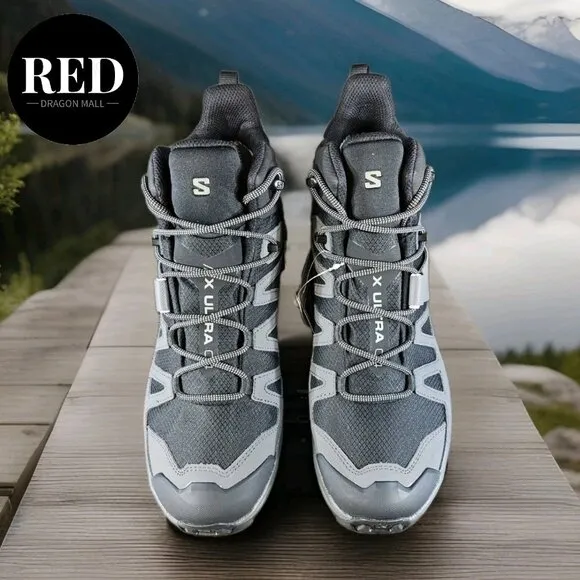 Salomon X Ultra 4 Mid Gore-Tex Hiking Boots Black Magnet L41383400 - Men's 10.5