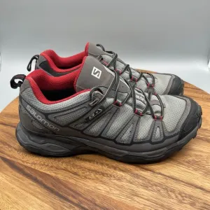 Salomon X Ultra Prime CS Shoes Mens Size 8 Gray Waterproof Hiking Comfort Trail