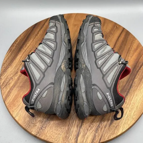 Salomon X Ultra Prime CS Shoes Mens Size 8 Gray Waterproof Hiking Comfort Trail