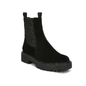 Sam Edelman Laguna Waterproof Lug Sole Chelsea Boots Black Suede Size 9