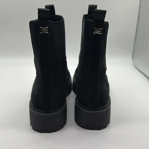 Sam Edelman Laguna Waterproof Lug Sole Chelsea Boots Black Suede Size 9