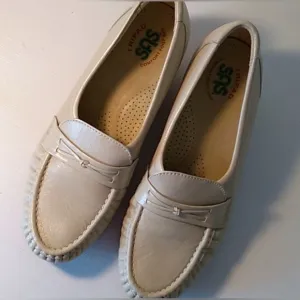 SAS Tripad Easier Mocha Leather Slip On Loafers Shoes Flats Size 10 work