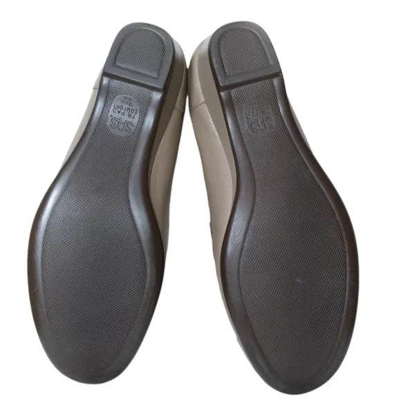 SAS Tripad Easier Mocha Leather Slip On Loafers Shoes Flats Size 10 work