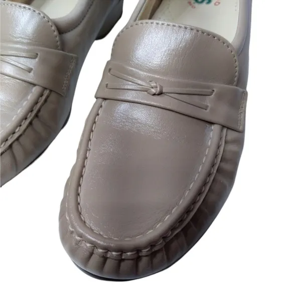 SAS Tripad Easier Mocha Leather Slip On Loafers Shoes Flats Size 10 work