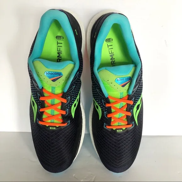 Saucony 2 Triumph 18 Blue Green Neon Men Athletic Shoes 14