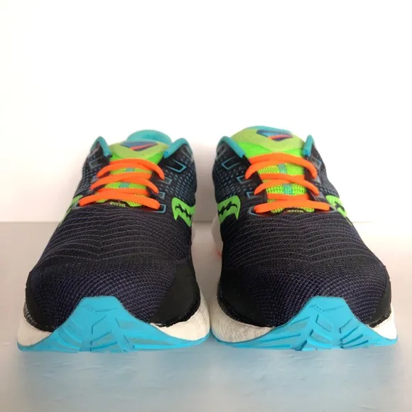 Saucony 2 Triumph 18 Blue Green Neon Men Athletic Shoes 14