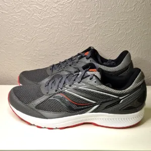 Saucony Cohesion 14 Running Sneaker, Men's Size 14 Charcoal &amp; Red MSRP $65 Box3