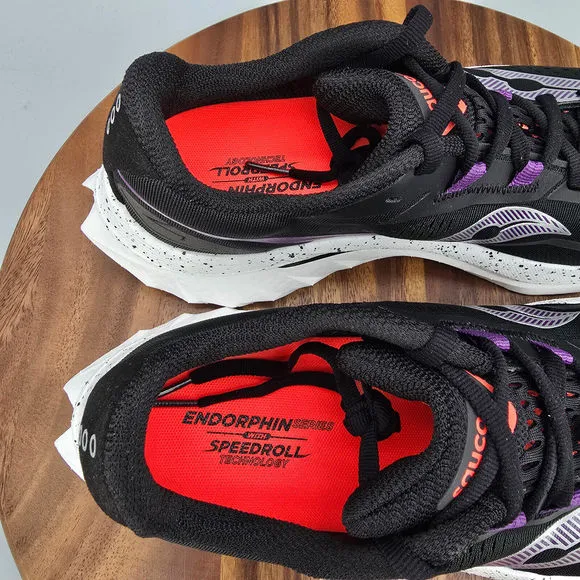 Saucony Endorphin Speed 4 Shoes Women's 11 Black Purple Running Sneakers