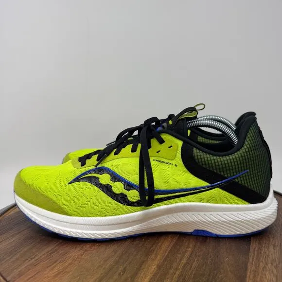 Saucony Freedom 5 Yellow Black Running Shoes Men's Size 11